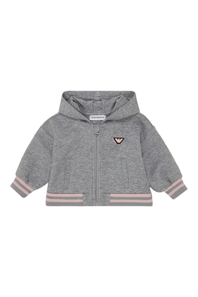 Hooded Sweatshirt with Eagle Patch